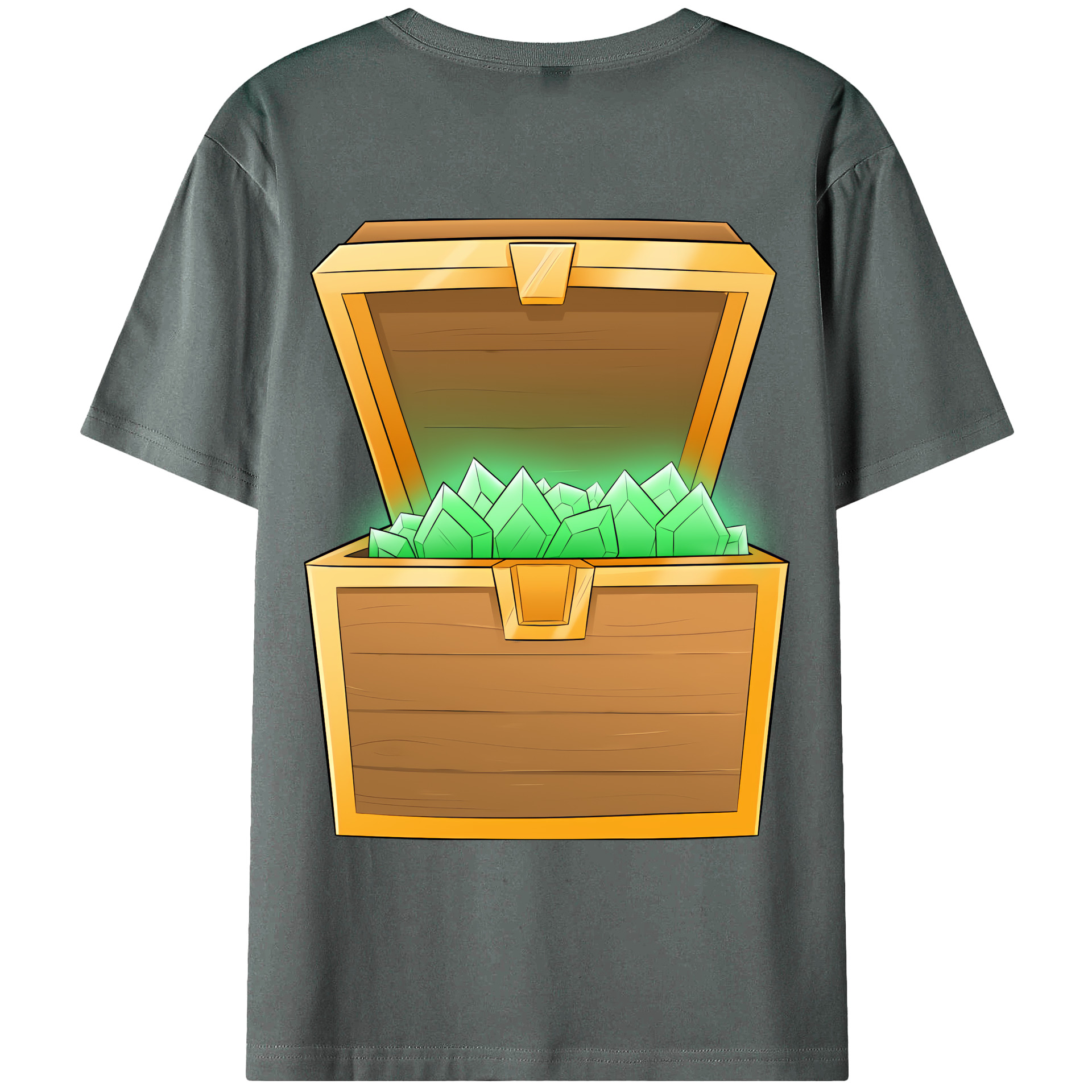 （画像用） マインクラフト ブロックの世界 Minecraft MC Block world 綿100％ メンズ半袖Tシャツ（バックプリント） 通気性